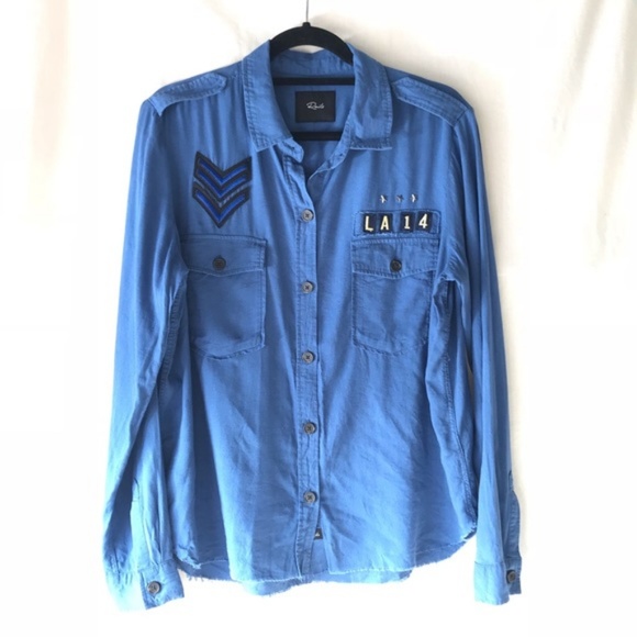 Rails Rare Military Shirt Oversized Patches - Picture 6 of 8